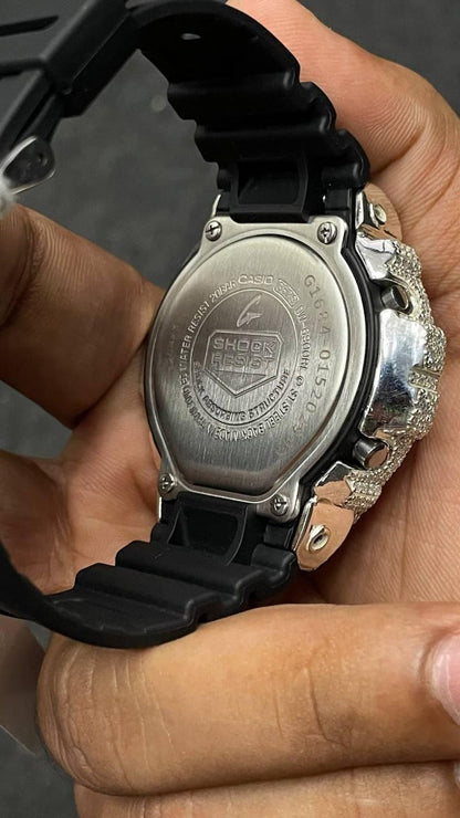 Iced Out Moissanite Watch: Custom DW-6900 Unisex Hip Hop Bustdown