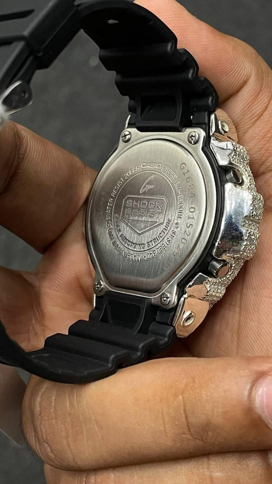Iced Out Moissanite Watch: Custom DW-6900 Unisex Hip Hop Bustdown