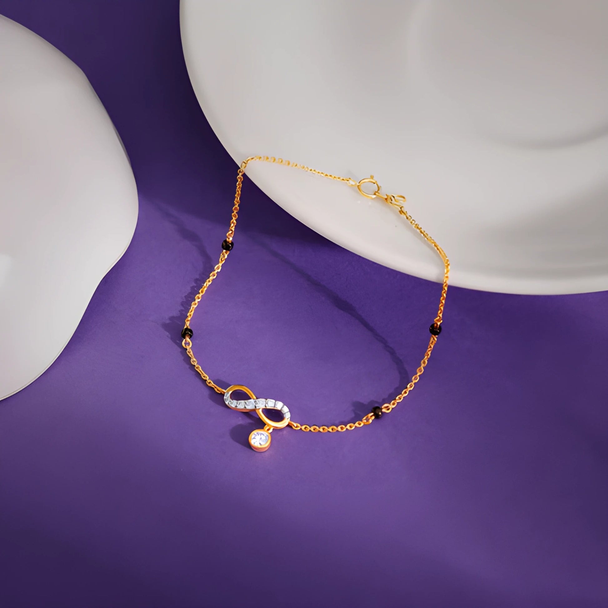 Gold Nitya Diamond Mangalsutra Bracelet