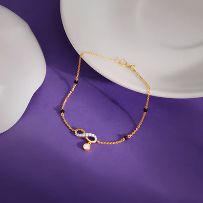 Gold Nitya Diamond Mangalsutra Bracelet