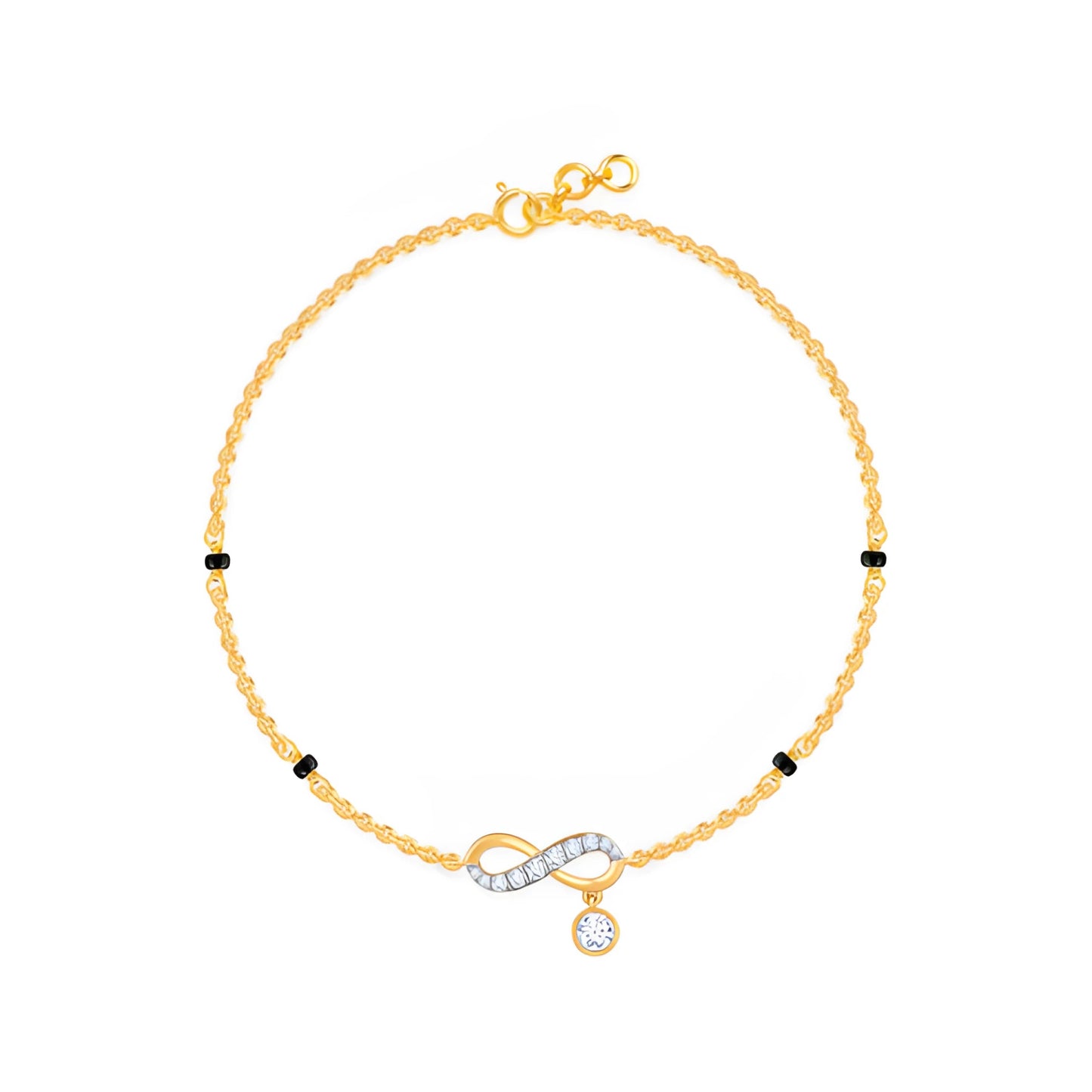 gold nitya diamond mangalsutra bracelet