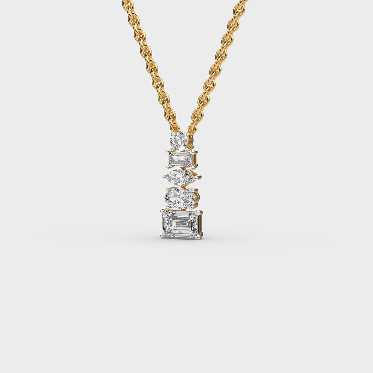 dropping beauty diamond pendant (with chain)