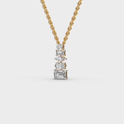 Dropping Beauty Diamond Pendant (With Chain)