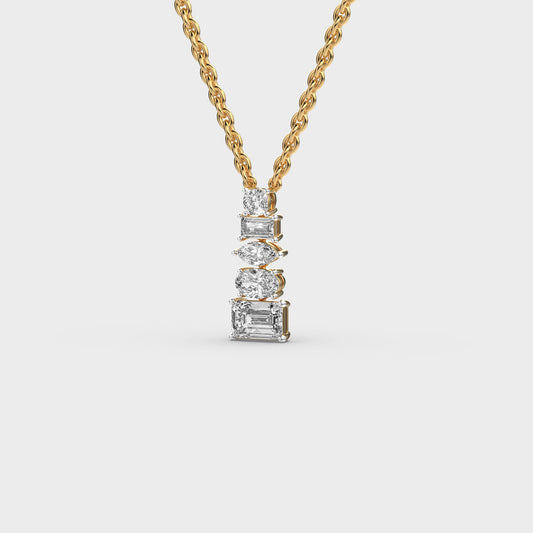 Dropping Beauty Diamond Pendant (With Chain)