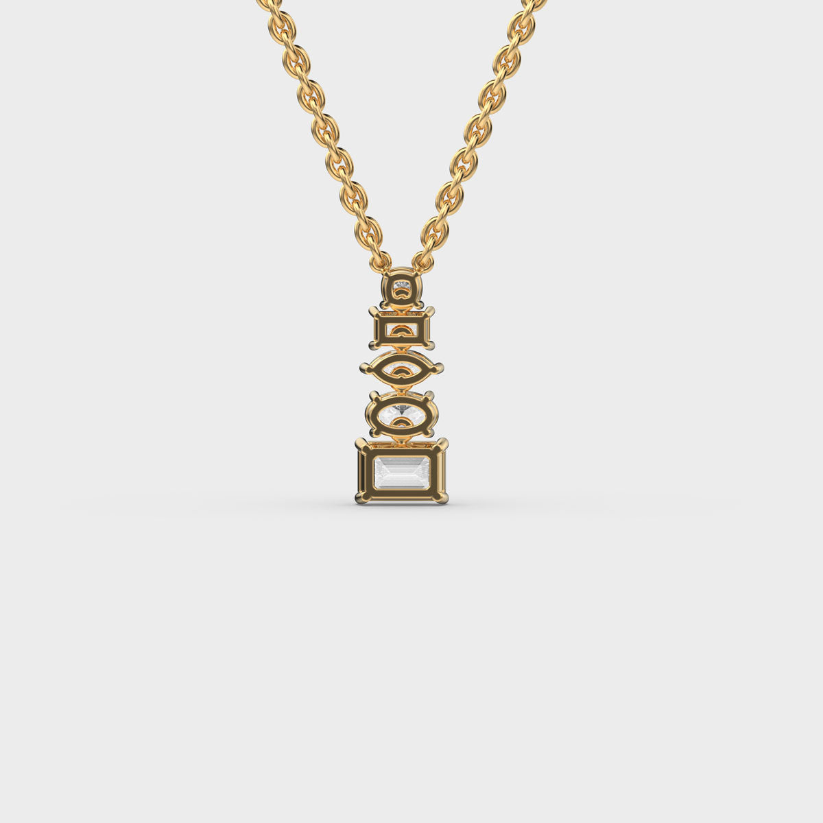 dropping beauty diamond pendant (with chain)