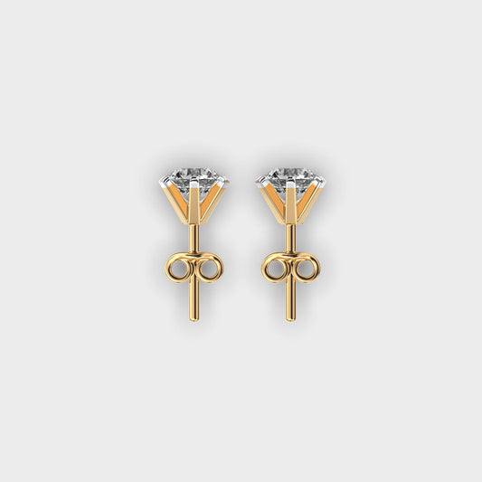 Mini Round Distinct Diamond Ear Studs