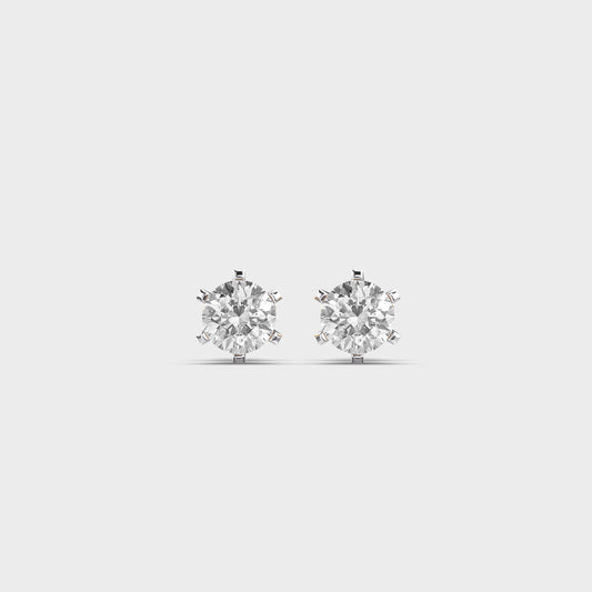 Mini Round Distinct Diamond Ear Studs