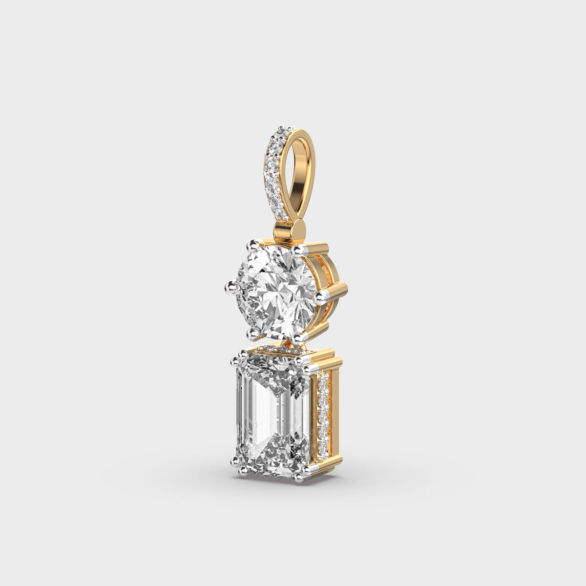 pixie padma cut diamond pendant (without chain)