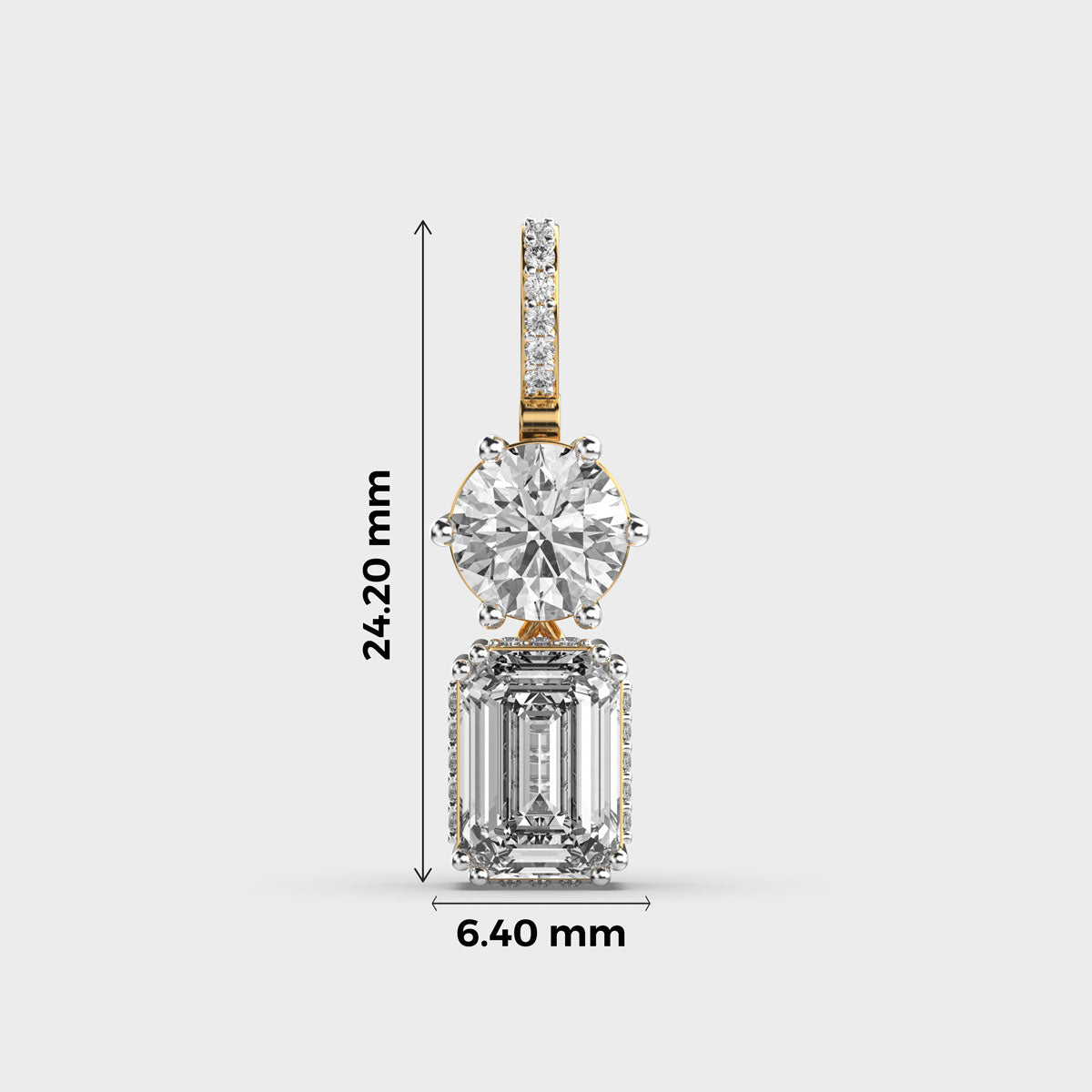 pixie padma cut diamond pendant (without chain)