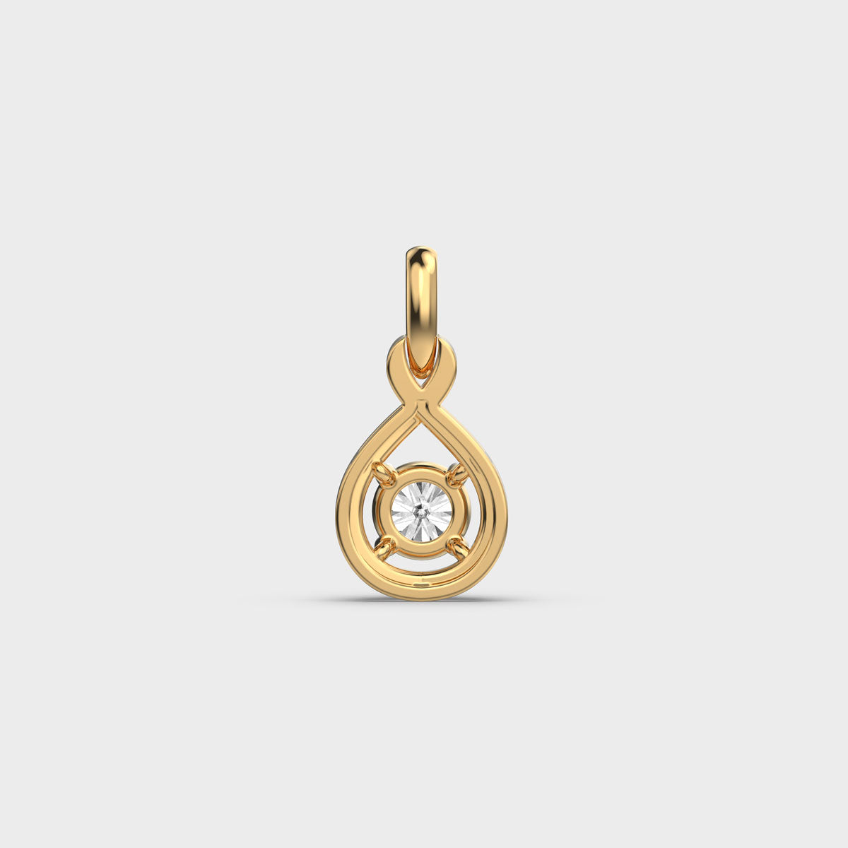 Infinity Jar Gleaming Diamond Pendant (Without Chain)