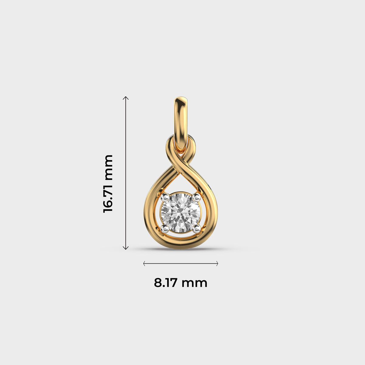 infinity jar gleaming diamond pendant (without chain)