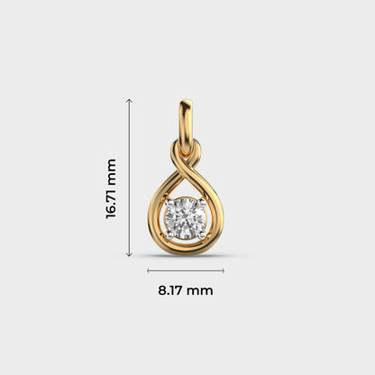 Infinity Jar Gleaming Diamond Pendant (Without Chain)