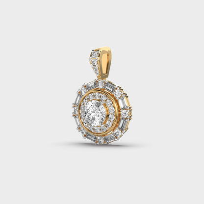 Crowned Grace Diamond Pendant (Without Chain)