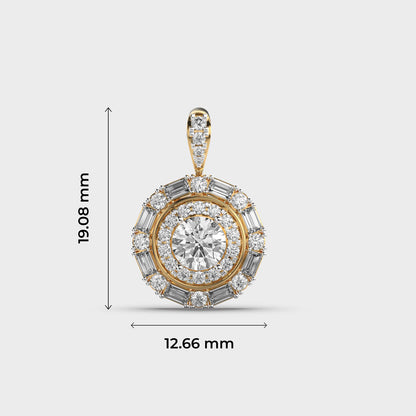 Crowned Grace Diamond Pendant (Without Chain)