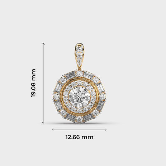 Crowned Grace Diamond Pendant (Without Chain)