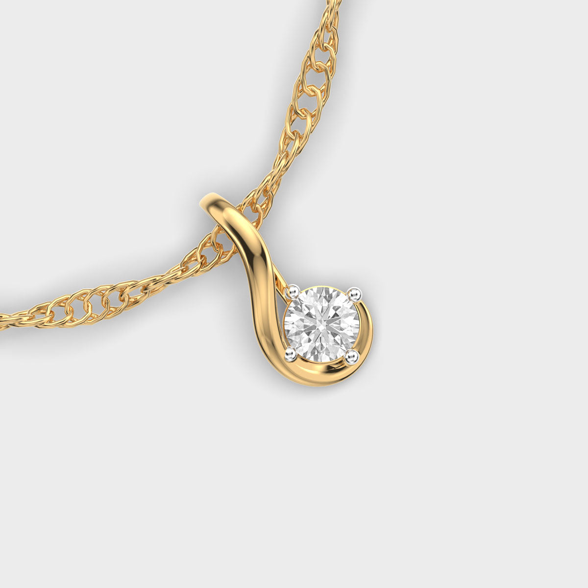 minimal round diamond pendant (without chain)