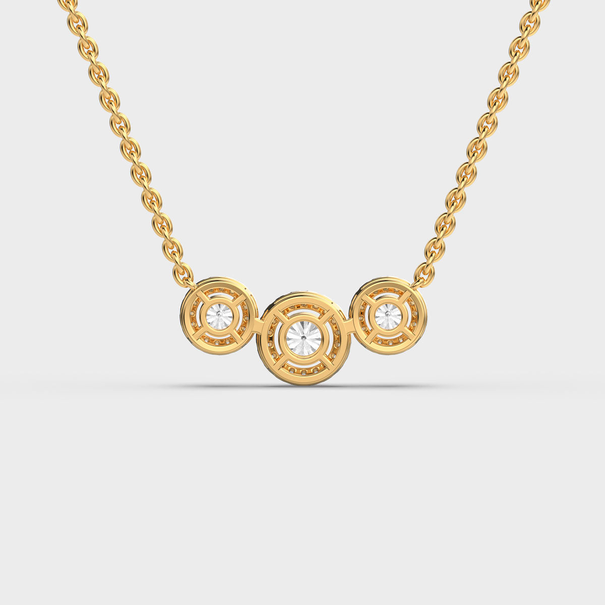 three musketeers diamond pendant (with chain)