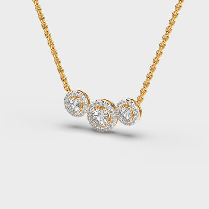 Three Musketeers Diamond Pendant (With Chain)