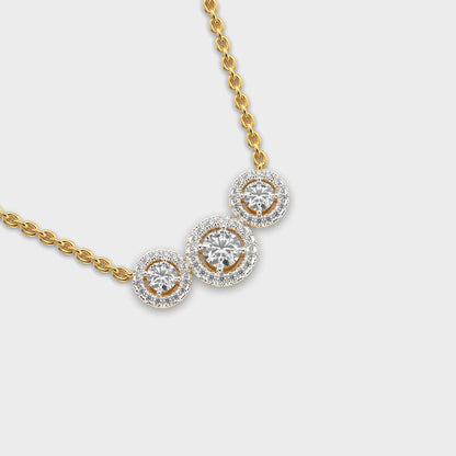 Three Musketeers Diamond Pendant (With Chain)