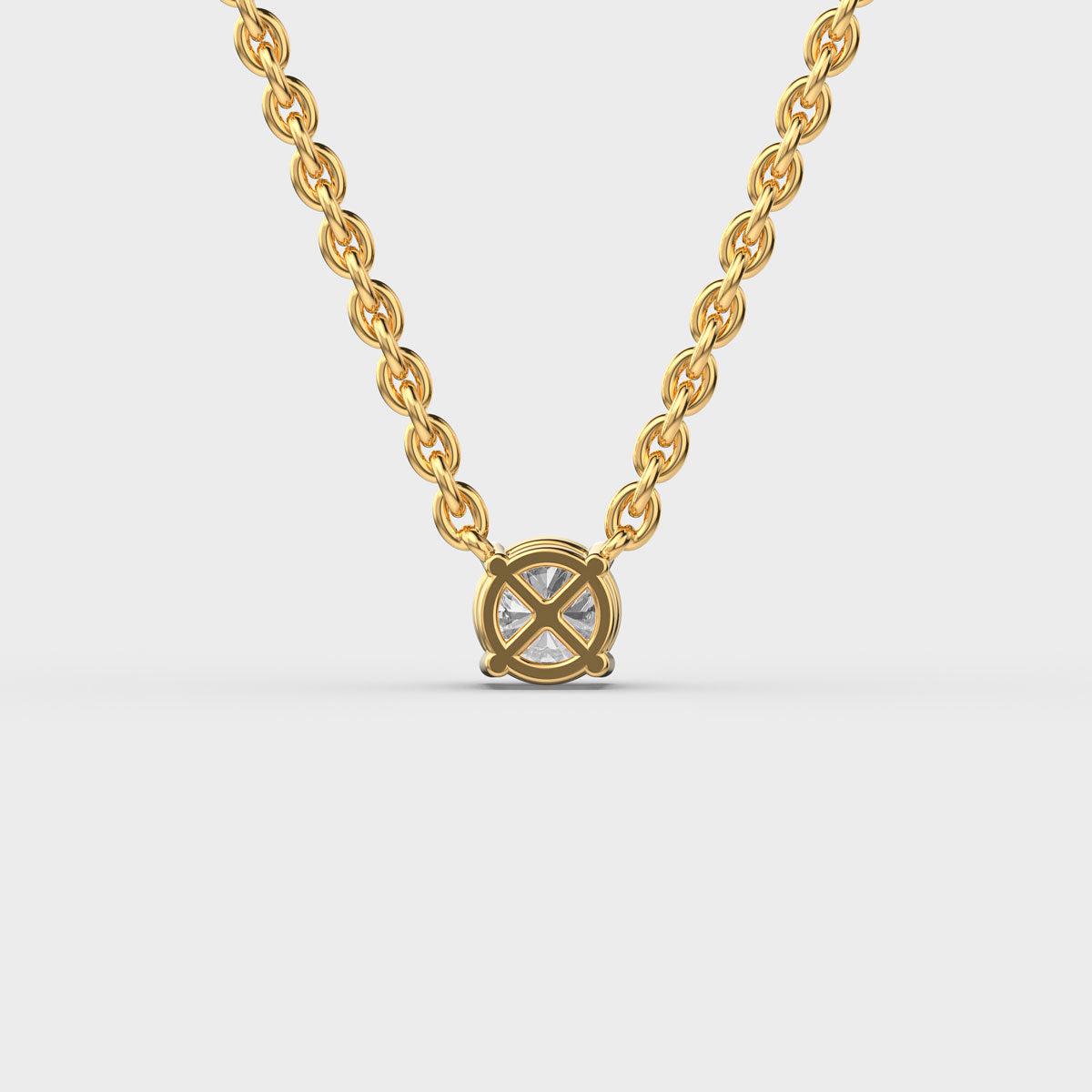 pure round diamond pendant (with chain)