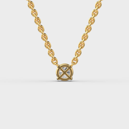 Pure Round Diamond Pendant (With Chain)