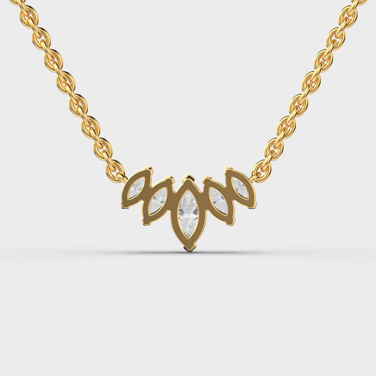 Snowflake Queen Diamond Pendant (With Chain)