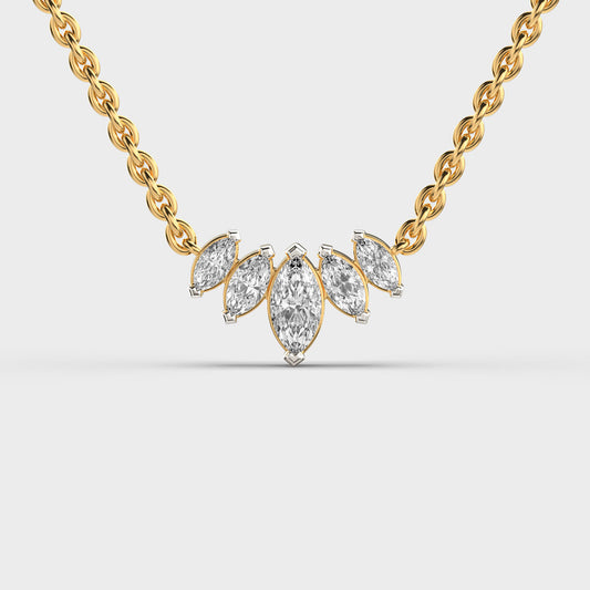 Snowflake Queen Diamond Pendant (With Chain)