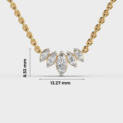 Snowflake Queen Diamond Pendant (With Chain)