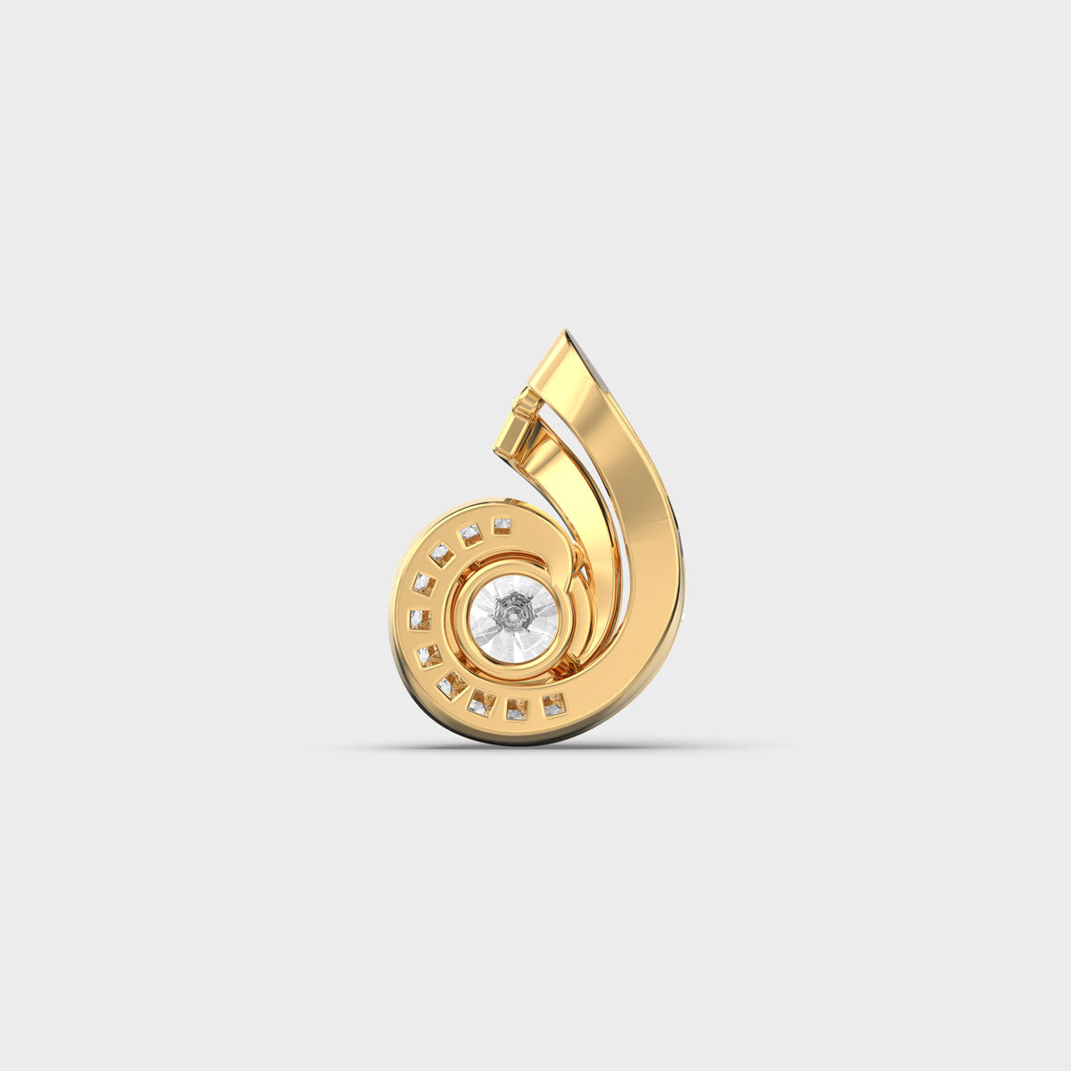 Conch Diamond Pendant (Without Chain)