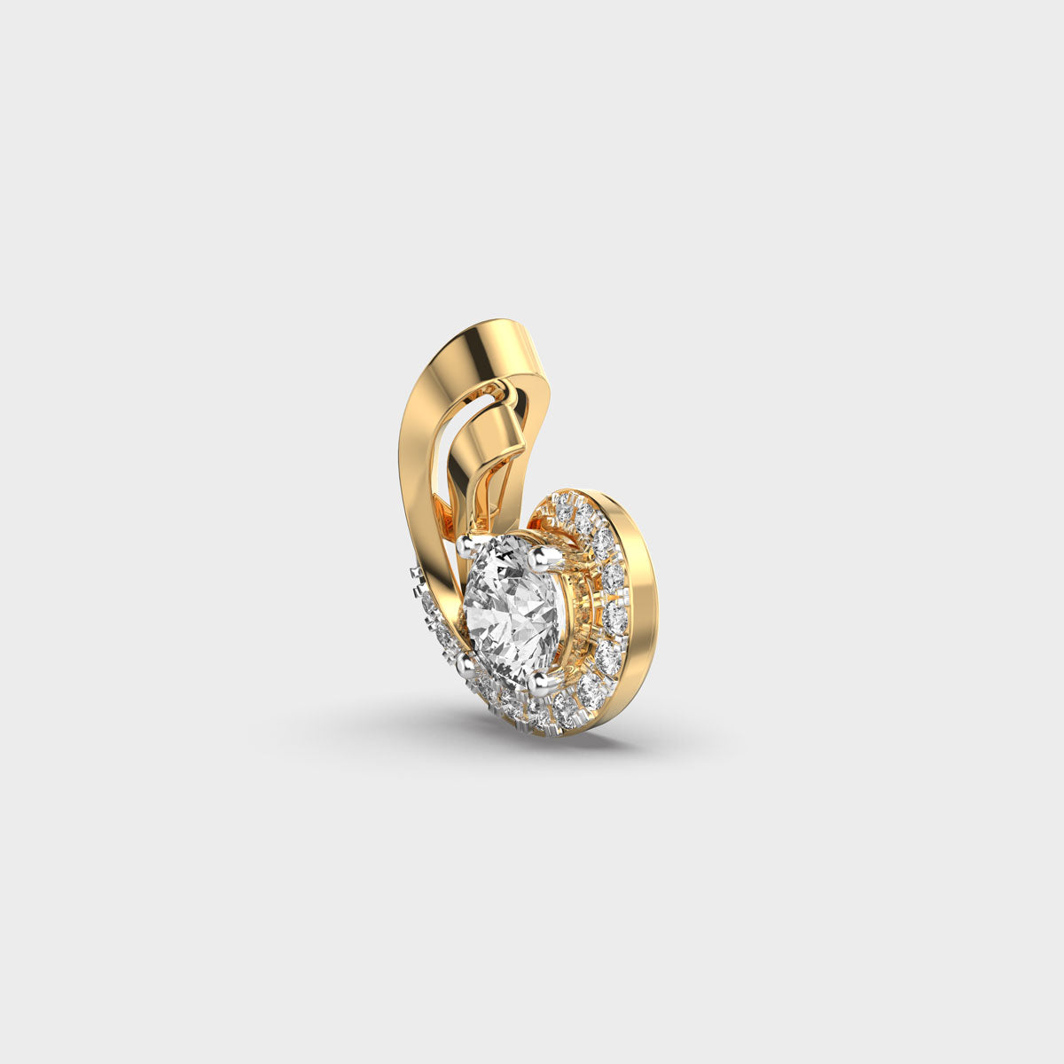 Conch Diamond Pendant (Without Chain)