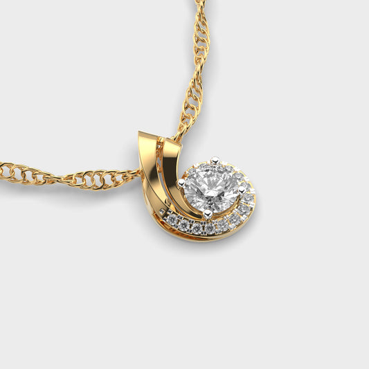 Conch Diamond Pendant (Without Chain)