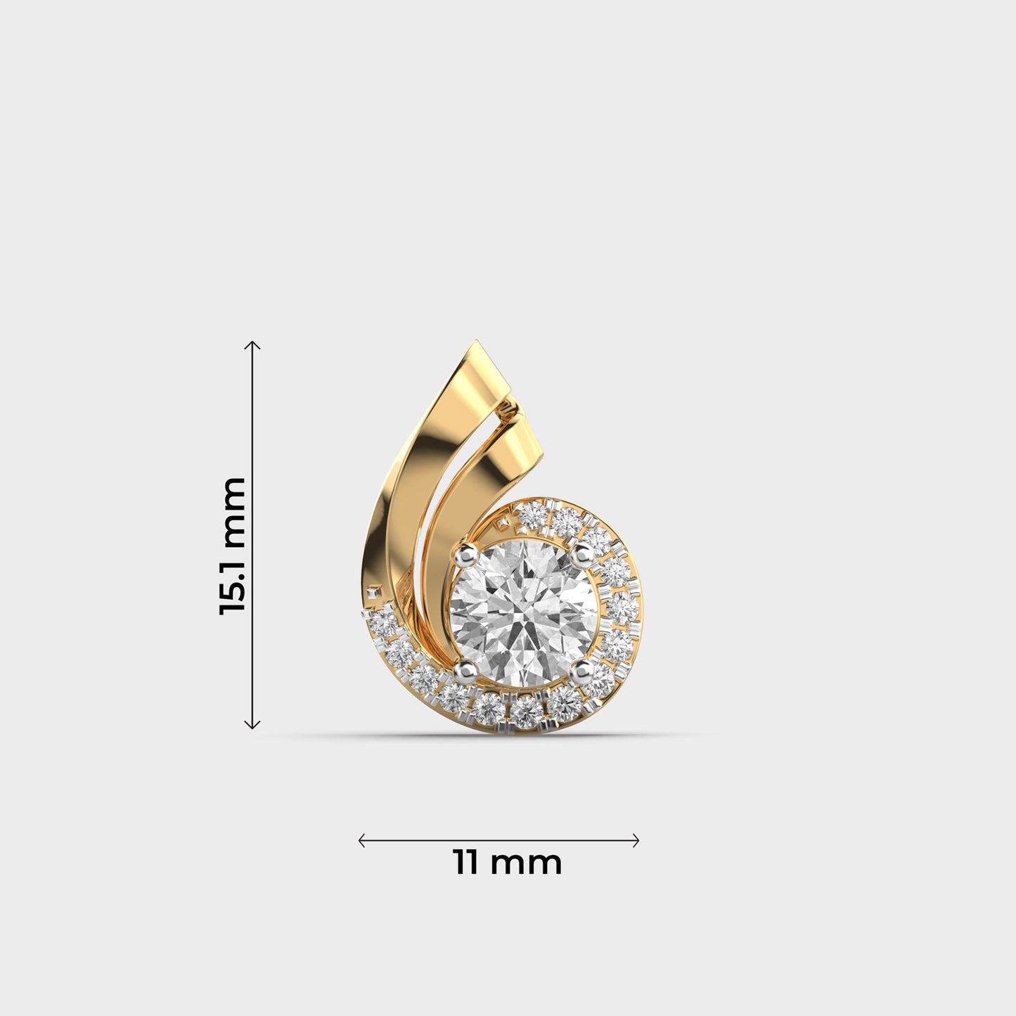 conch diamond pendant (without chain)