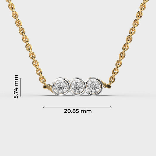 Wheel Of Time Diamond Pendant (With Chain)