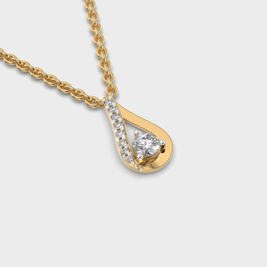 Caught in a Drop Diamond Pendant (With Chain)