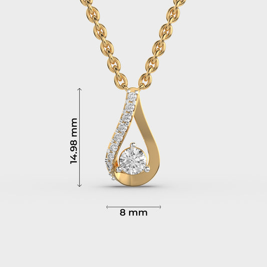 Caught in a Drop Diamond Pendant (With Chain)
