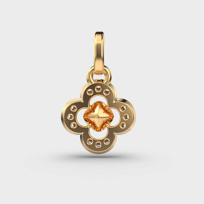 Petalshine Diamond Encrusted Pendant (Without Chain)