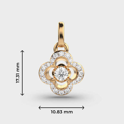 Petalshine Diamond Encrusted Pendant (Without Chain)