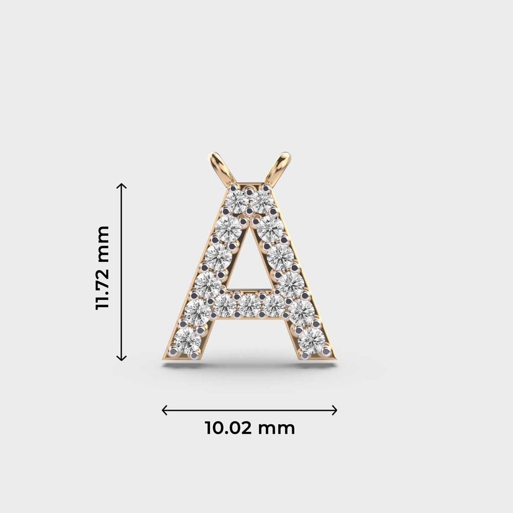 Adorable Initial ‘A’ Diamond Pendant (Without Chain)