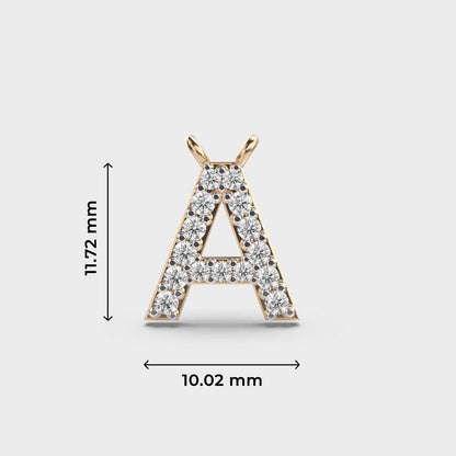 Adorable Initial ‘A’ Diamond Pendant (Without Chain)