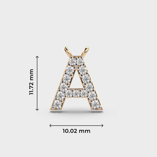 Adorable Initial ‘A’ Diamond Pendant (Without Chain)