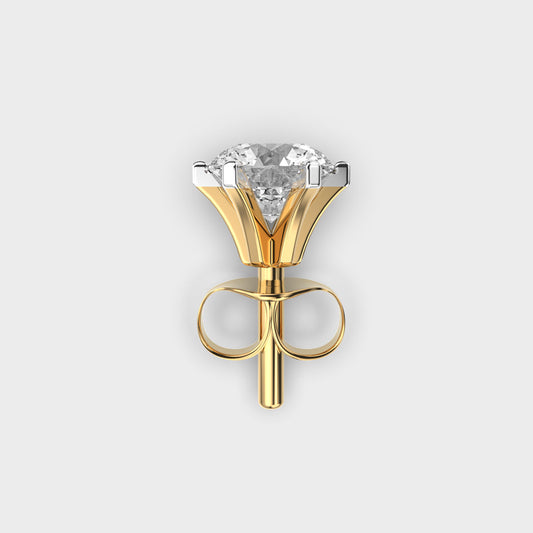 Round Ray Round Diamond Men’s Stud