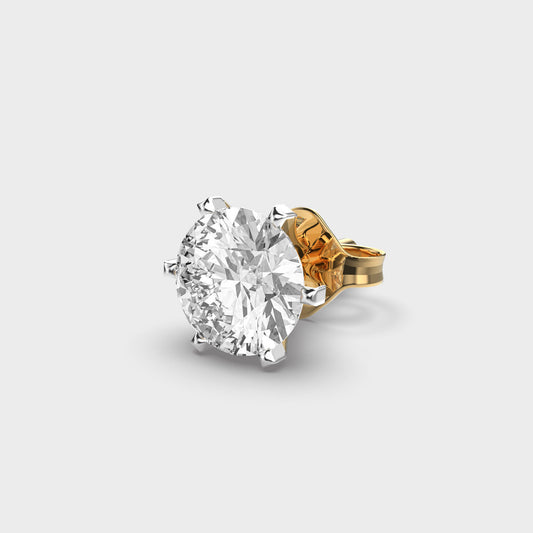 Round Ray Round Diamond Men’s Stud