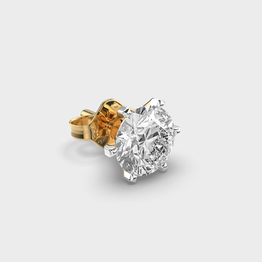 Round Ray Round Diamond Men’s Stud