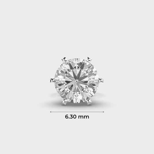 Round Ray Round Diamond Men’s Stud