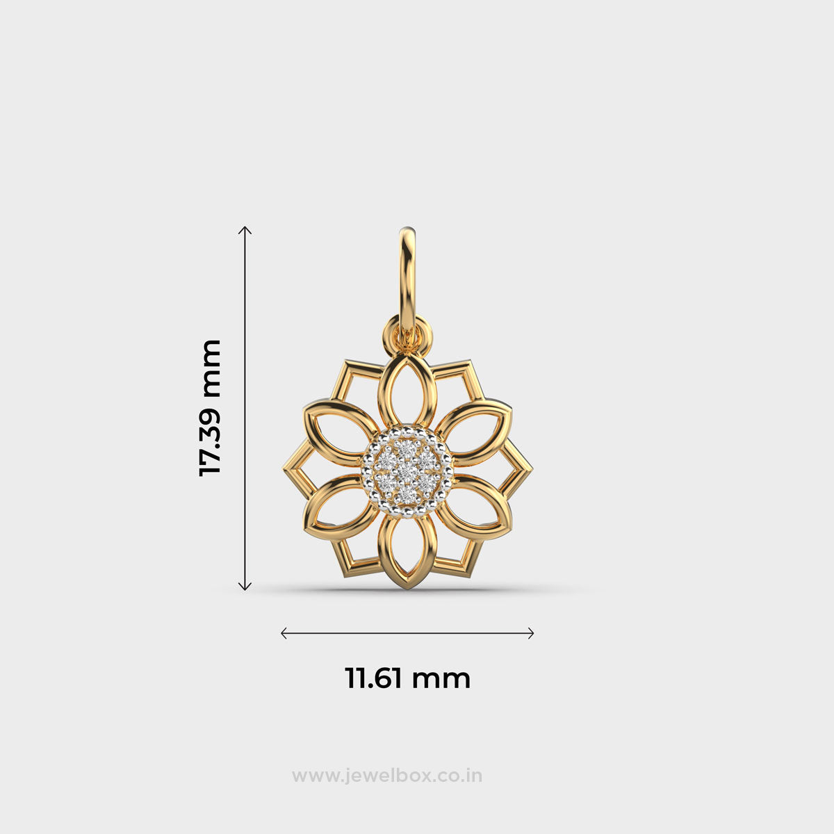 blossom aura diamond pendant (without chain)