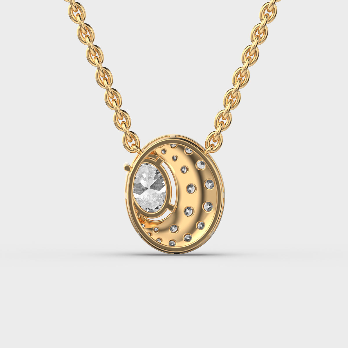 kiss of moon diamond pendant (with chain)