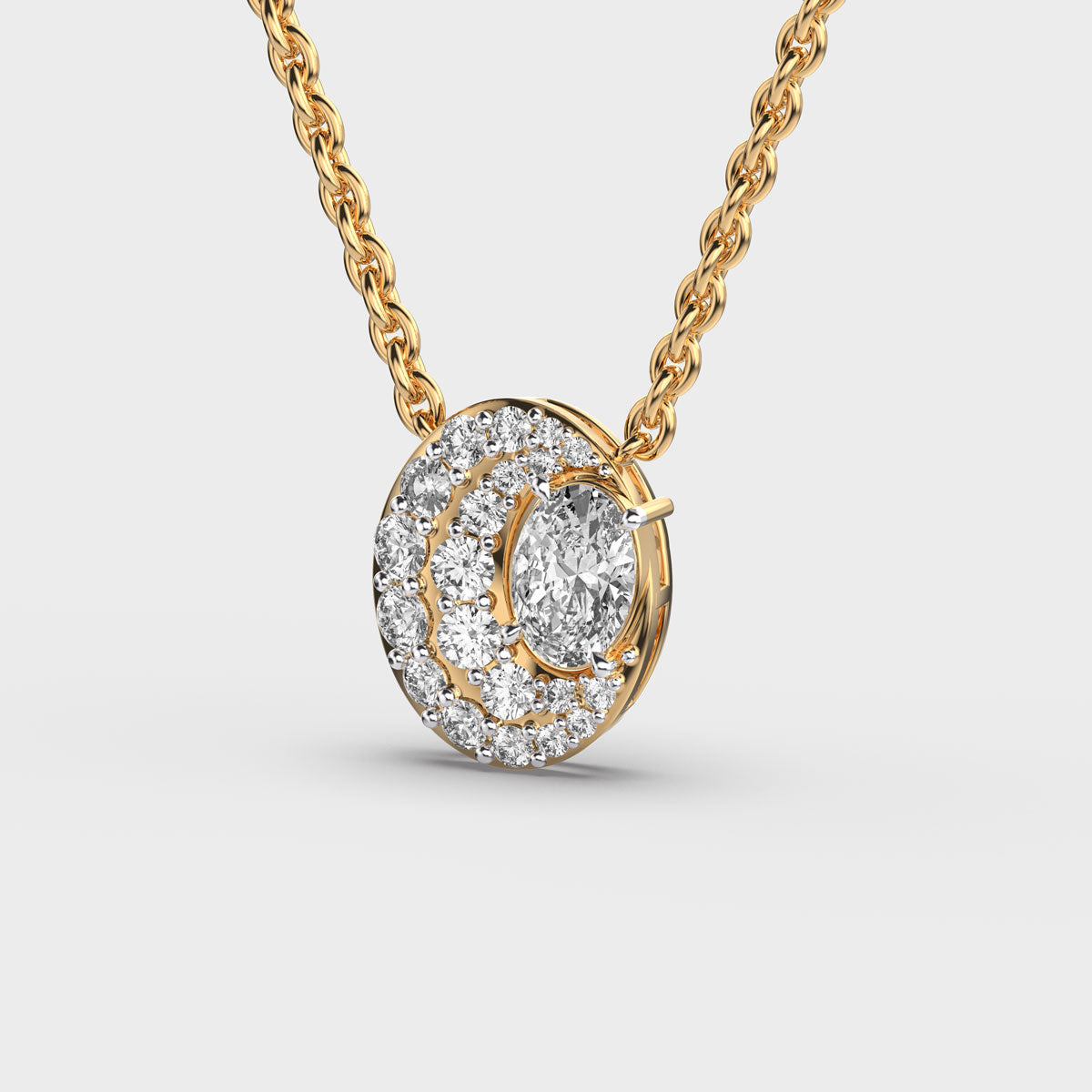 kiss of moon diamond pendant (with chain)