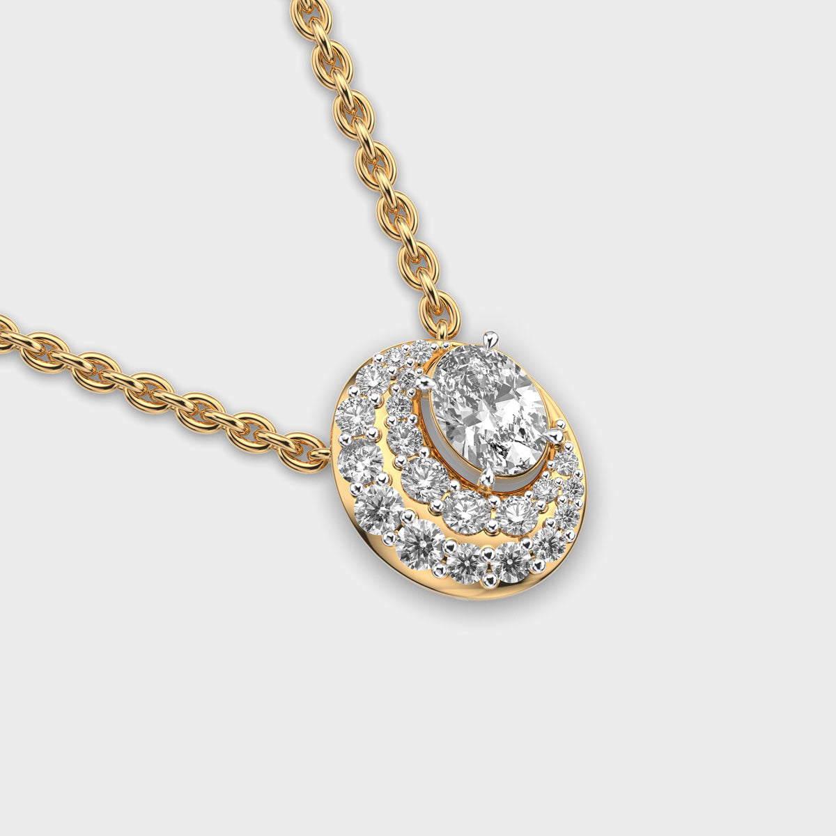 kiss of moon diamond pendant (with chain)
