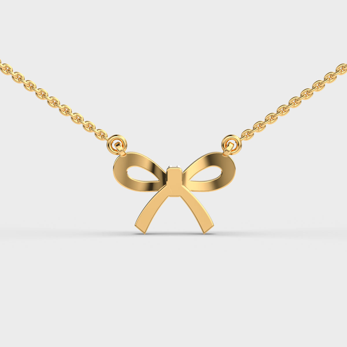 bow a river diamond pendant (with chain)