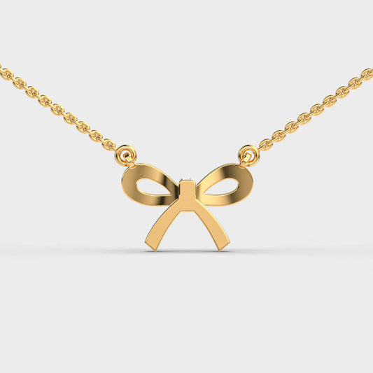 Bow A River Diamond Pendant (With Chain)